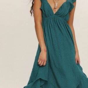 BRAND NEW WITH TAGS FREE PEOPLE AQUAMARINE MAXI DRESS